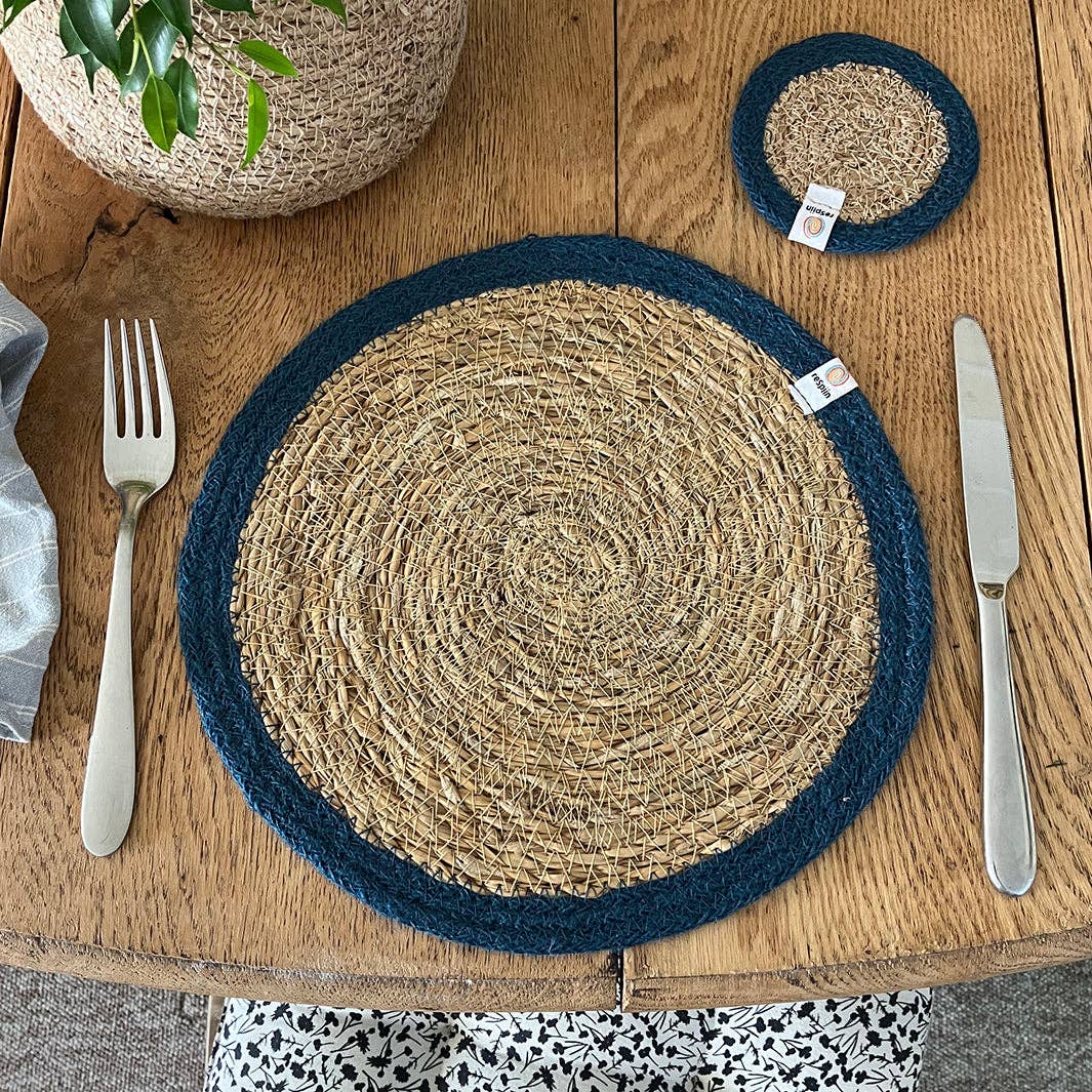 ReSpiin Set of 6 Seagrass & Jute Tablemats