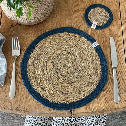 ReSpiin Set of 6 Seagrass & Jute Tablemats