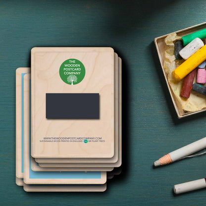 Chesil Beach Wooden Postcard