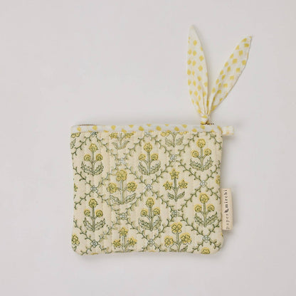 Organic Cotton ‘Buttercream’  Floral Pouch Duo