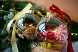 Red and Gold Floral Christmas Bauble