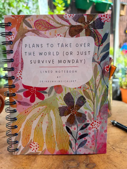 Plans to Take Over The World Pocket Lined Journal