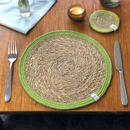 ReSpiin Set of 6 Seagrass & Jute Tablemats