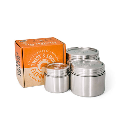 Elephant Box Leakproof Food Canister Trio