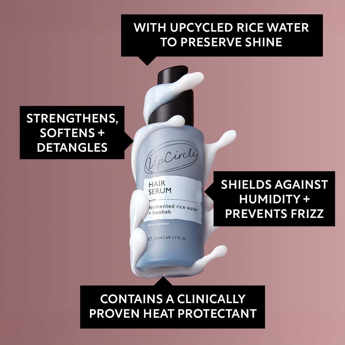 UpCircle Hair Serum with Fermented Rice Water 50ml