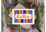 Hello Plantable Eco Friendly Seeded Greetings Card