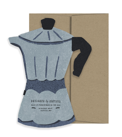 Moka Pot Espresso Maker Greeting Card