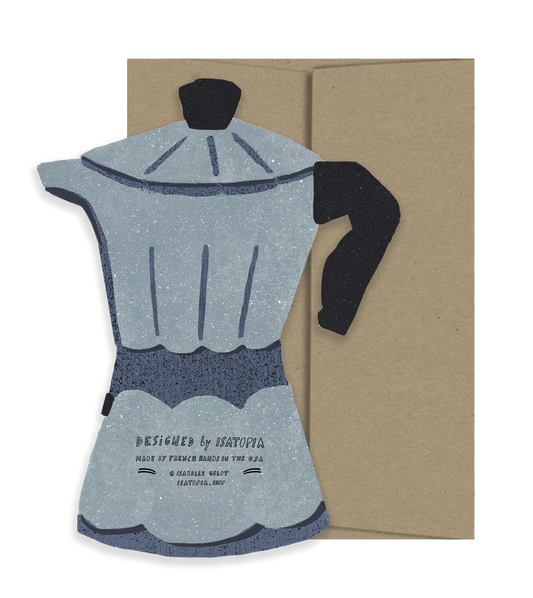 Moka Pot Espresso Maker Greeting Card