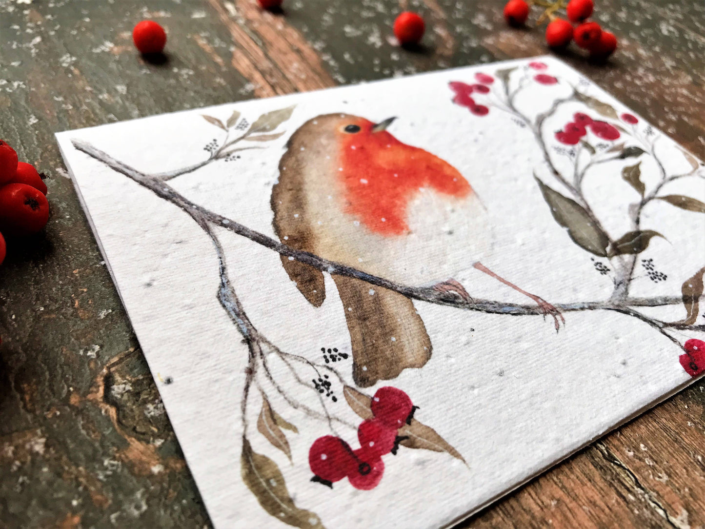 Morning Robin - Plantable Seeded Christmas Card
