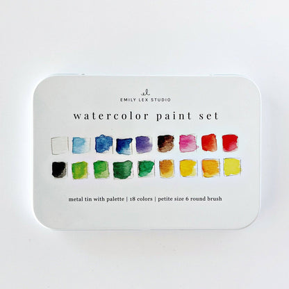 Watercolour Paint Set 18 Colours with Brush Included