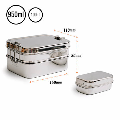 Elephant Box 3-in-1 Stainless Steel Snack Box