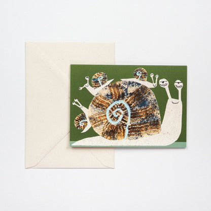 Snail Family Greeting Card