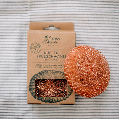 Set of 2 Copper Dish Scourers - Croll & Denecke