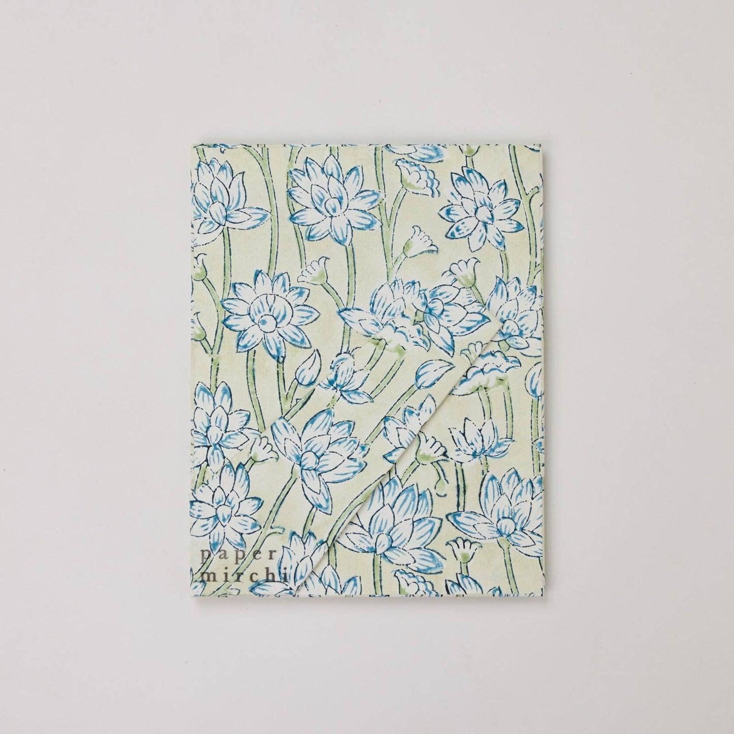 Block Printed Picture Frame - Lotus Indigo