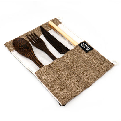 Upcycled Sustainable Wooden Cutlery Set