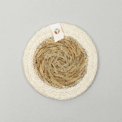 ReSpiin Set of 6 Seagrass & Jute Coasters