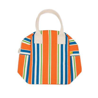 Fluf Organic Cotton Zipper Lunch Bag Varsity Stripe