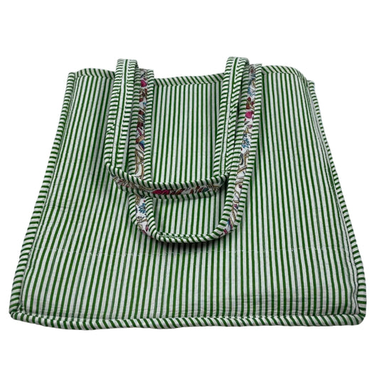 French Frill Reversible Kantha Tote Bag