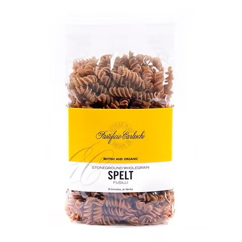 Organic Wholegrain Spelt Fusilli Pasta - 400g Plastic Free
