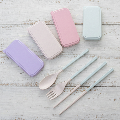 Biodegradable Wheat Straw Travel Cutlery Set