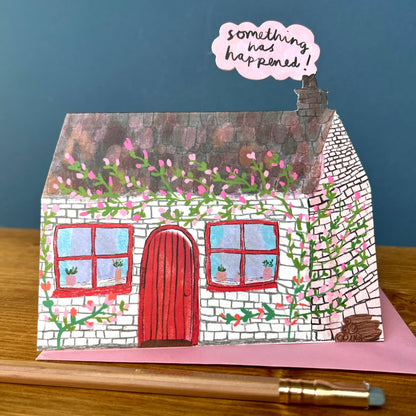 Something Has Happened Cottage Greeting Card