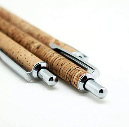 Striped Eco Cork Pen With Refill