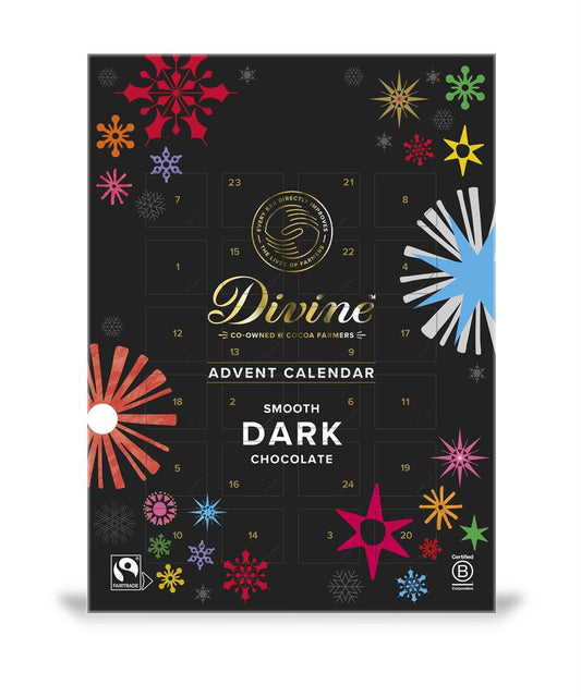Divine Chocolate Fairtrade Dark Chocolate Advent Calendar 2025