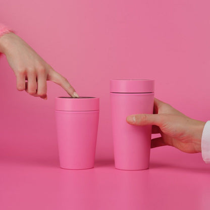 Circular&Co. Candy Pink Reusable Coffee Cup – Made From Bubblegum 12oz
