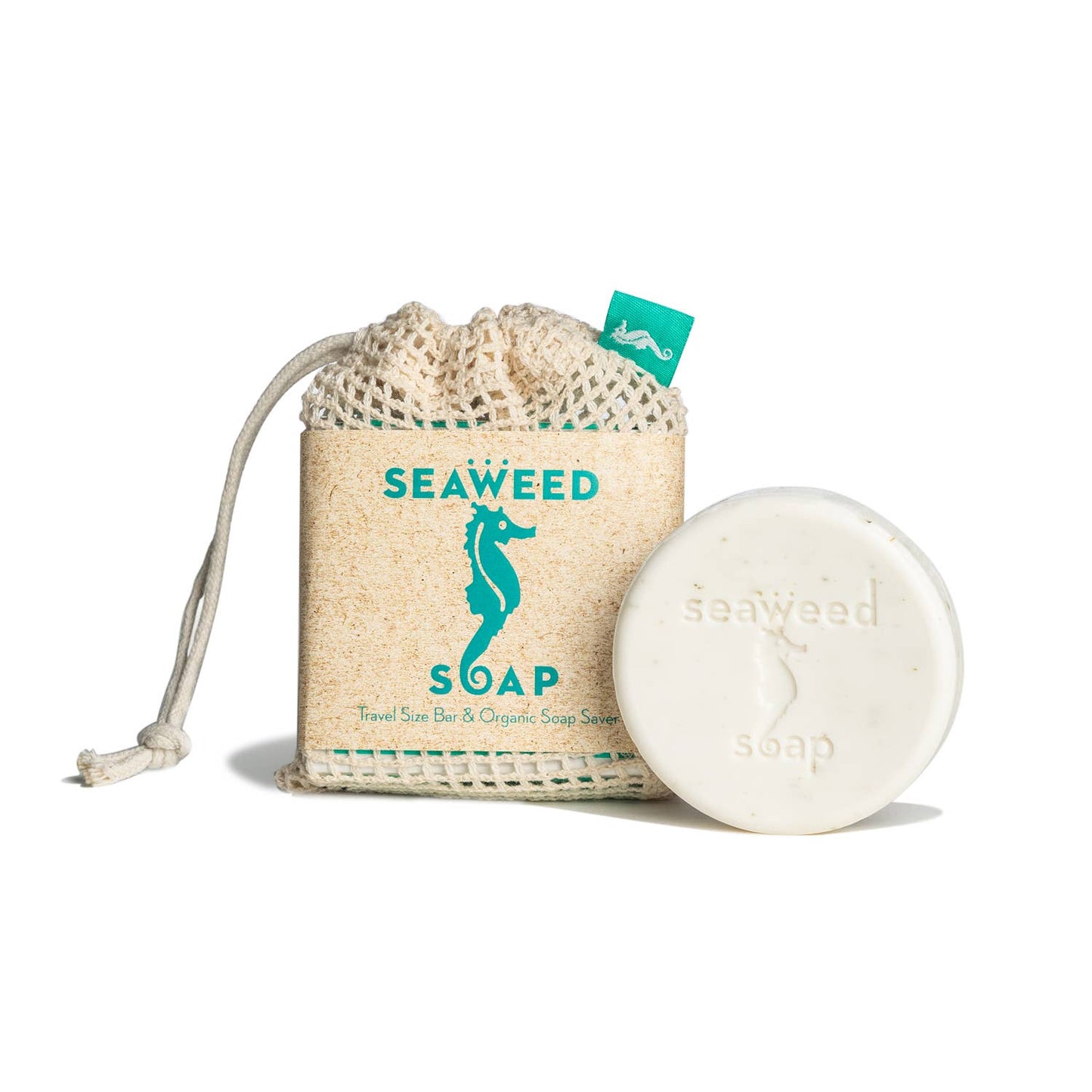 Swedish Dream Seaweed Soap Travel Size Bar & Soap Saver Travel Bag