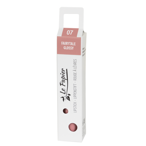 Plastic Free Glossy Lipstick in Paper Tube - Fairytale 07