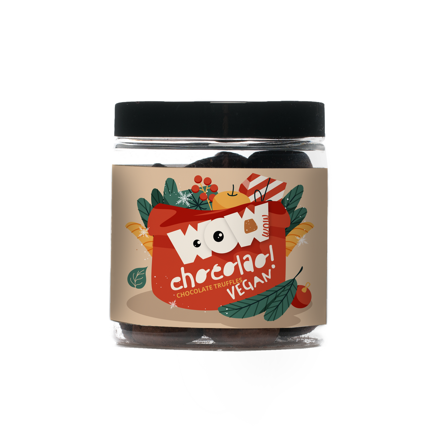 Luxury Cacao Dusted Vegan Chocolate Truffles 130g Gift Jar