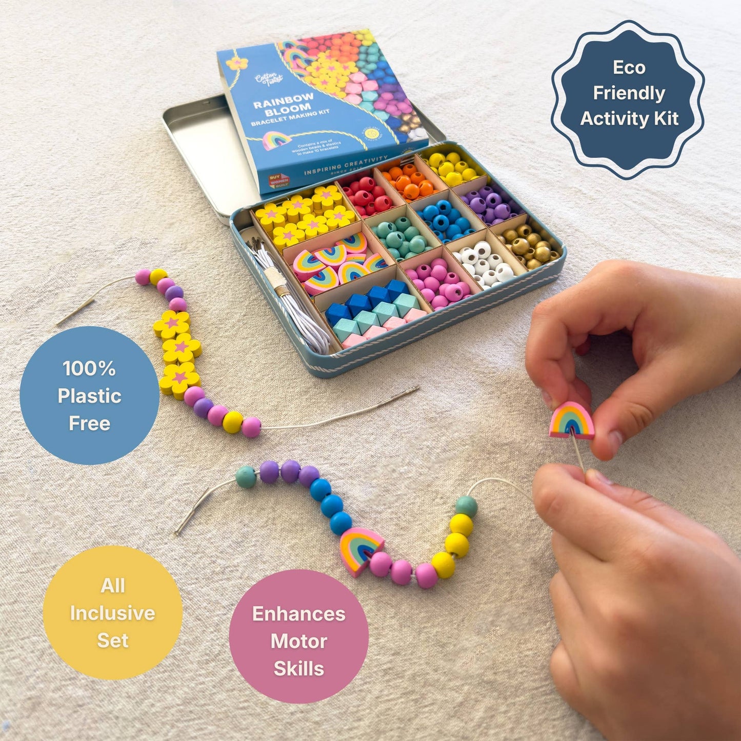 Cotton Twist Rainbow Bloom Bracelet Making Kit