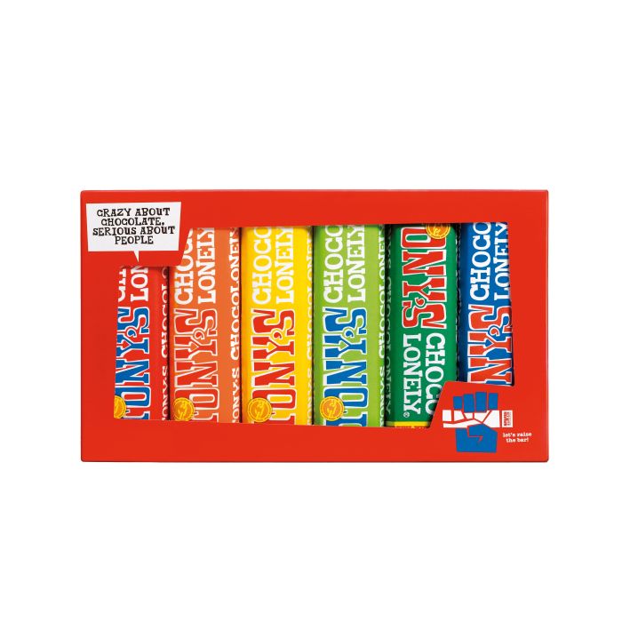 Tony's Chocolonely Chocolate Rainbow Tasting Pack