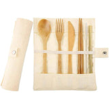 Olive Green Cotton Bamboo Cutlery Wrap