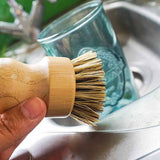 Wooden Pot Brush - Stiff Coir Bristle