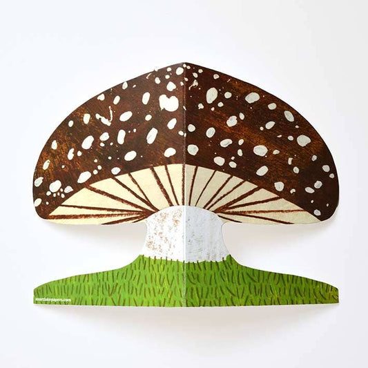 Brown Mushroom Greeting Card