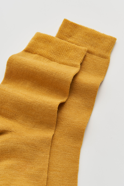 Pairs Golden Yellow Merino Wool Socks
