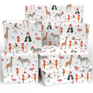 Christmas Party Animal Wrapping Paper