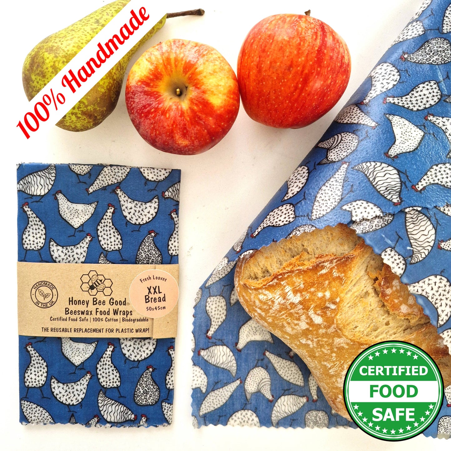 Extra Large Beeswax Bread Wrap - Blue Hen