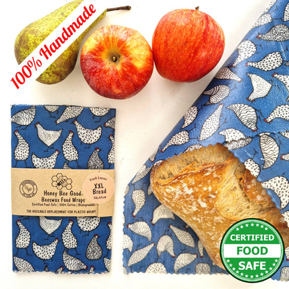 Extra Large Beeswax Bread Wrap - Blue Hen