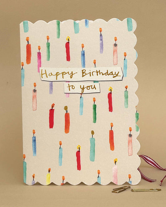 Happy Birthday To You Candles Greetings Card