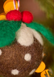 Felt Christmas Pudding Bauble