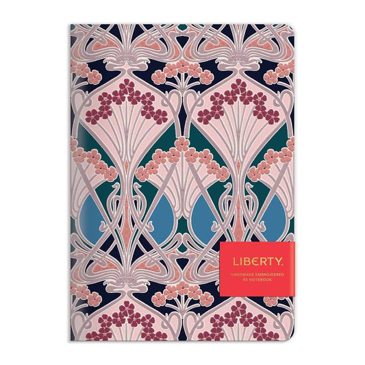 Handmade Embroidered Liberty ‘Ianthe’ Notebook