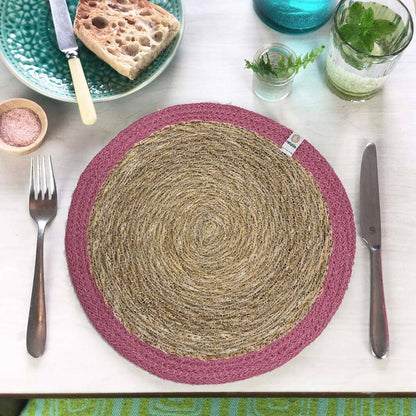 ReSpiin Set of 6 Seagrass & Jute Tablemats