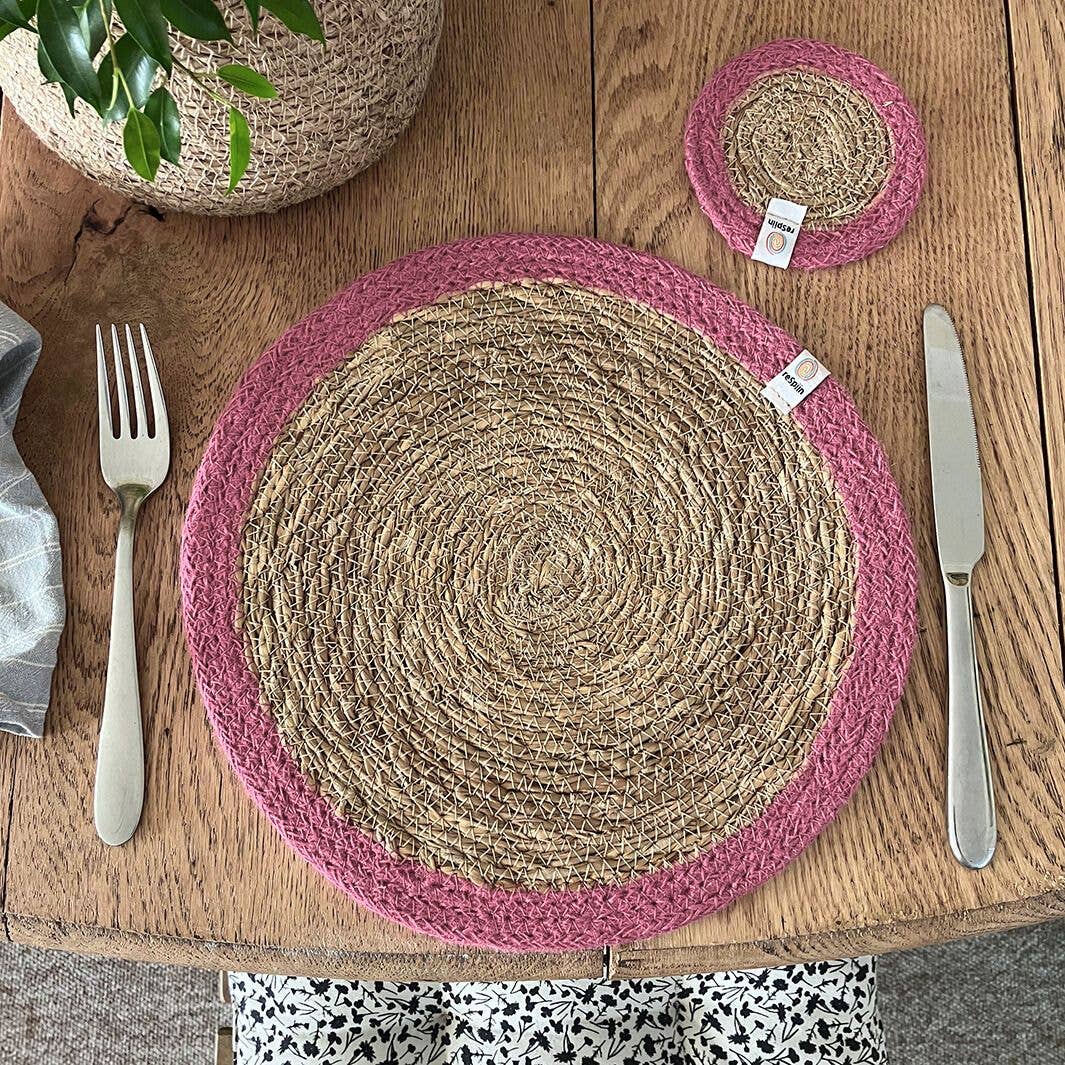 ReSpiin Set of 6 Seagrass & Jute Tablemats