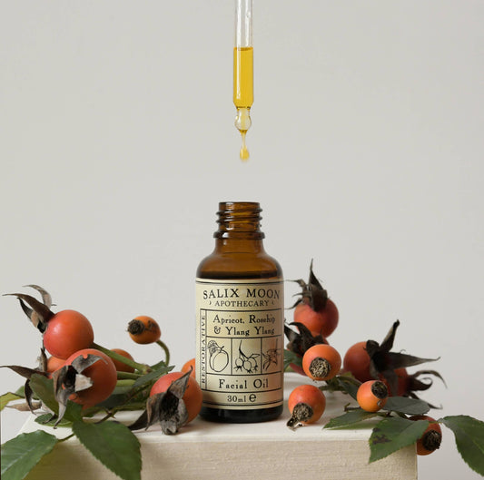 Salix Moon Botanical Facial Oil for Mature or Dry Skin - Apricot, Rosehip & Ylang Ylang