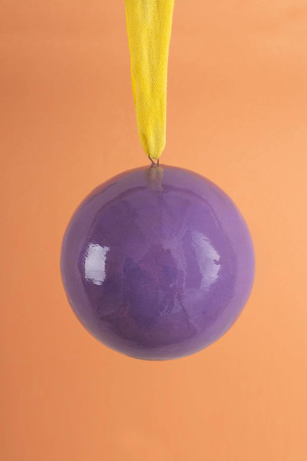 Purple and Yellow Colourblock Bauble