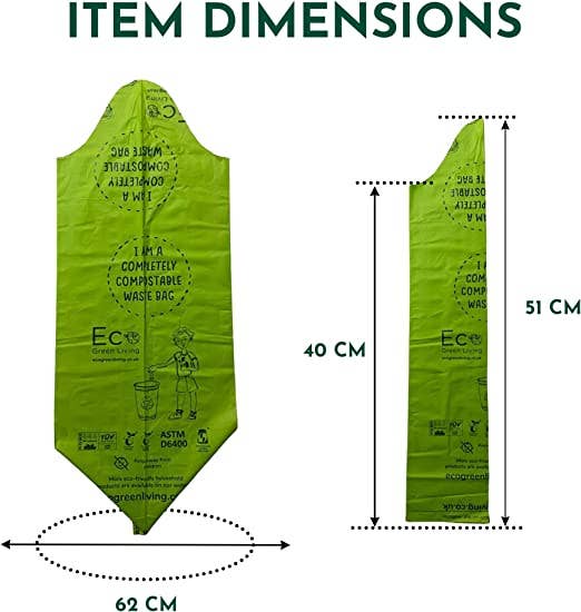 Eco Green Living Compostable Waste Bags 10L- 18 Bags