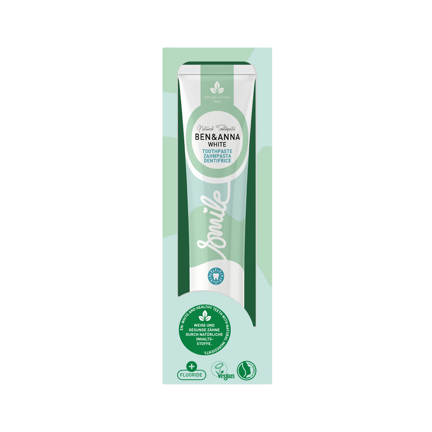 Ben & Anna Toothpaste Tube - White with Fluoride