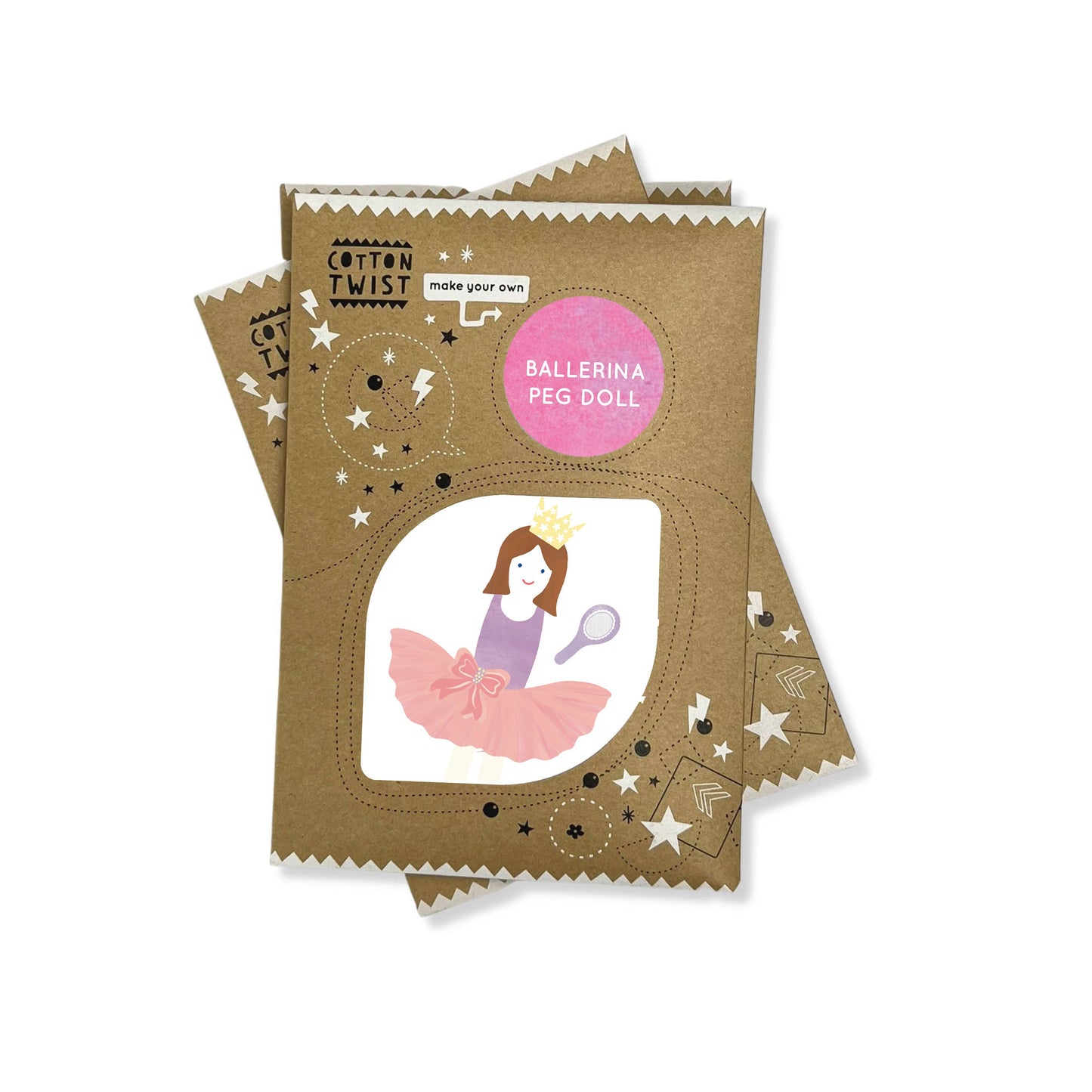 Cotton Twist Ballerina Peg Doll Mini Craft Kit